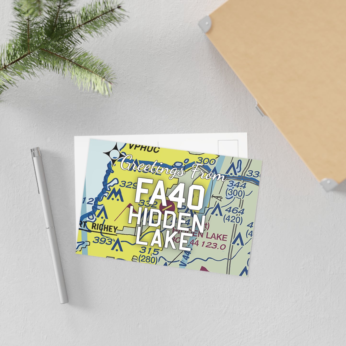 FA40 Postcard | Hidden Lake Airport Card