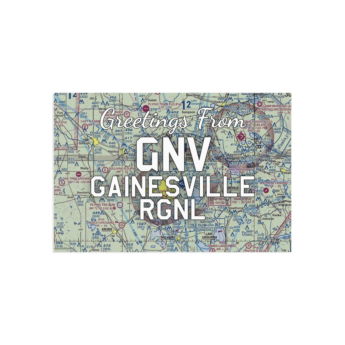 GNV Postcard | Gainesville Regional Airport Card