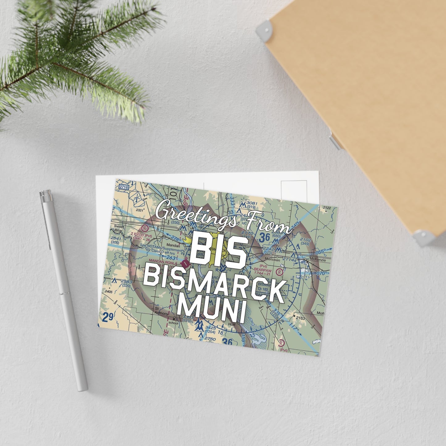 BIS Postcard | Bismarck Municipal Airport Card