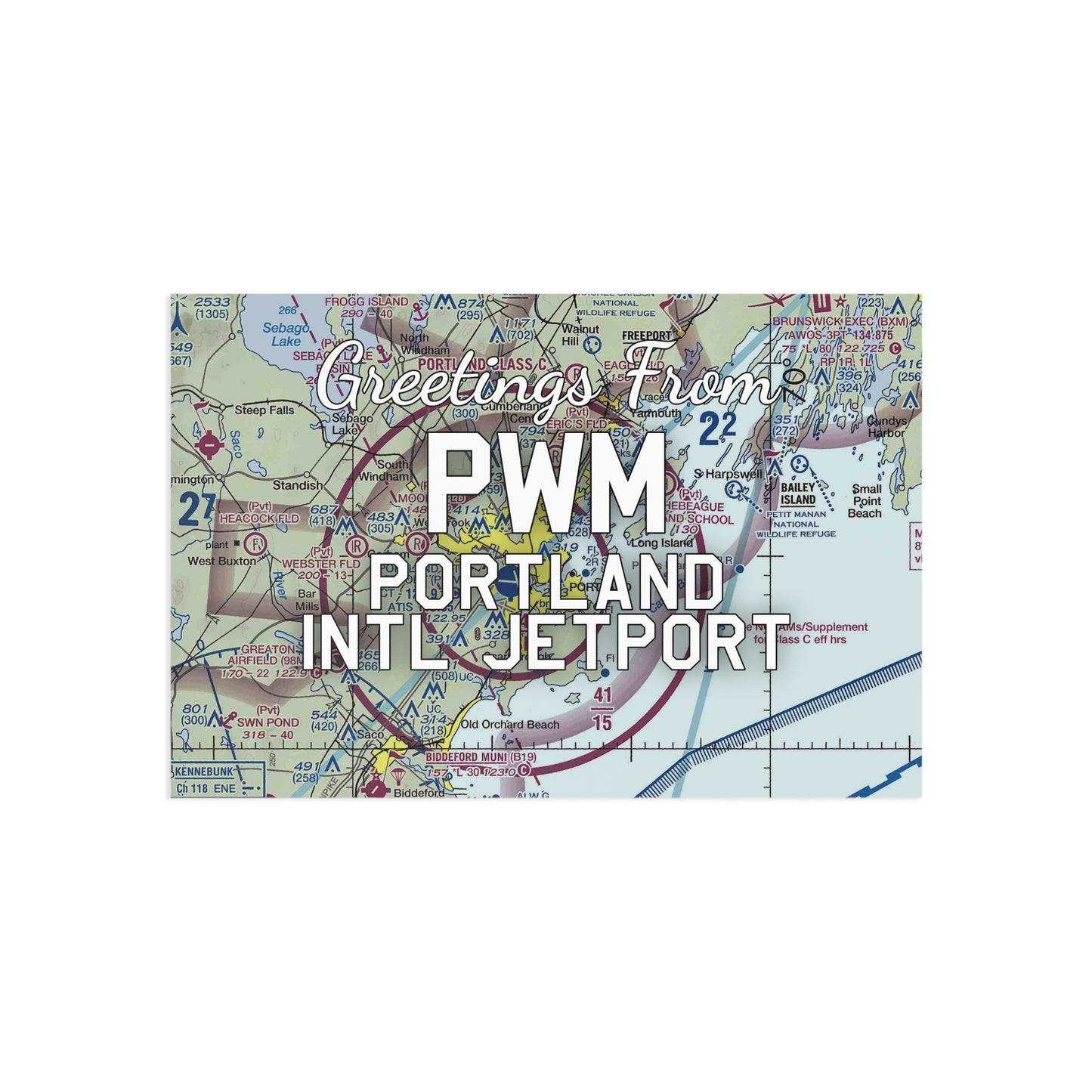 PWM Postcard | Portland International Jetport Airport Card