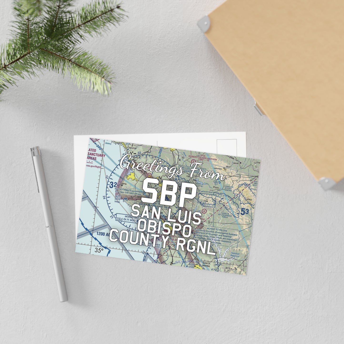 SBP Postcard | San Luis Obispo County Regional Airport Card