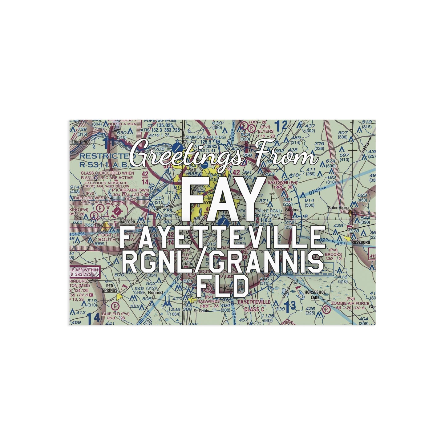 FAY Postcard | Fayetteville Regional/Grannis Field Airport Card