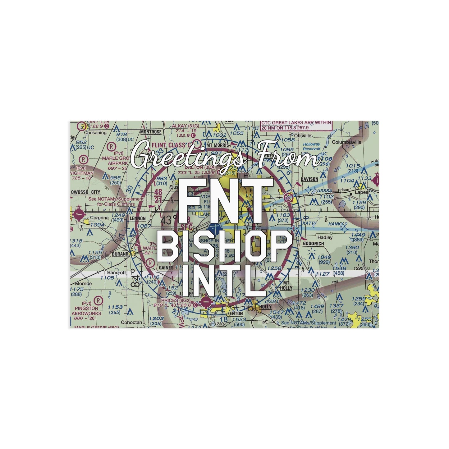 FNT Postcard | Bishop International Airport Card