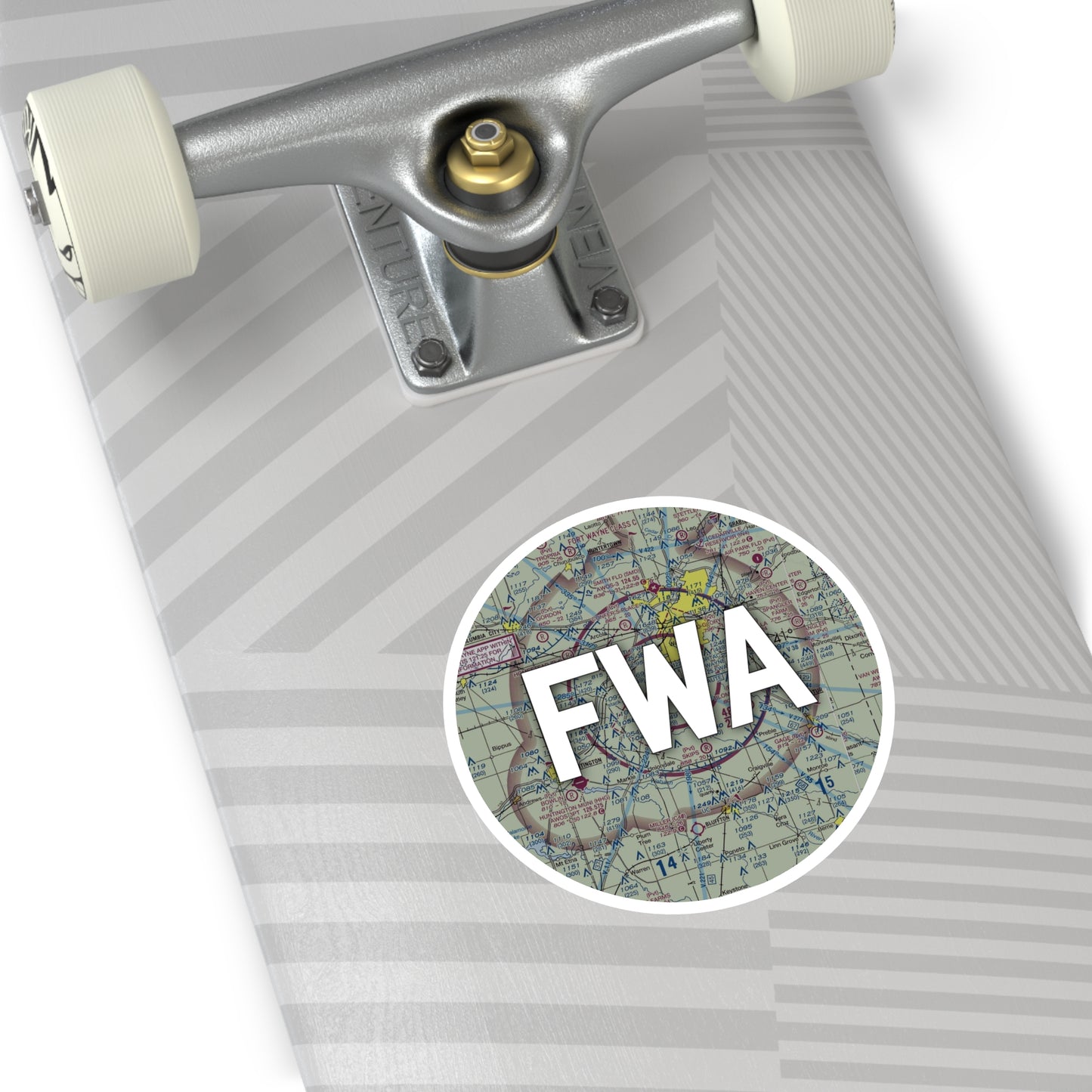 FWA Round Sticker | Fort Wayne International Airport Sticker