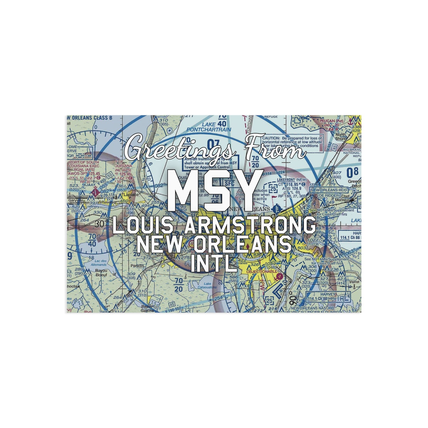 MSY Postcard | Louis Armstrong New Orleans International Airport Card