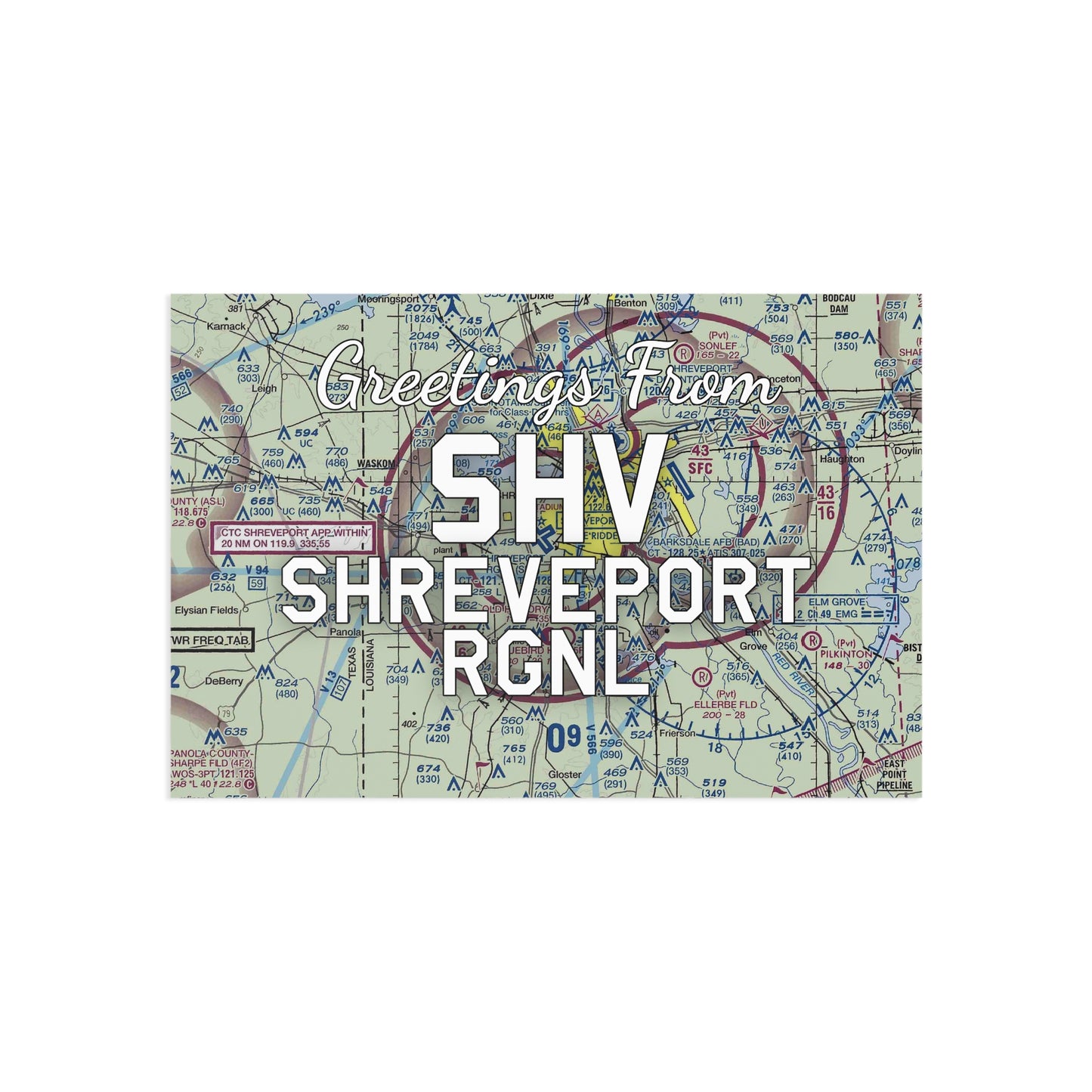 SHV Postcard | Shreveport Regional Airport Card