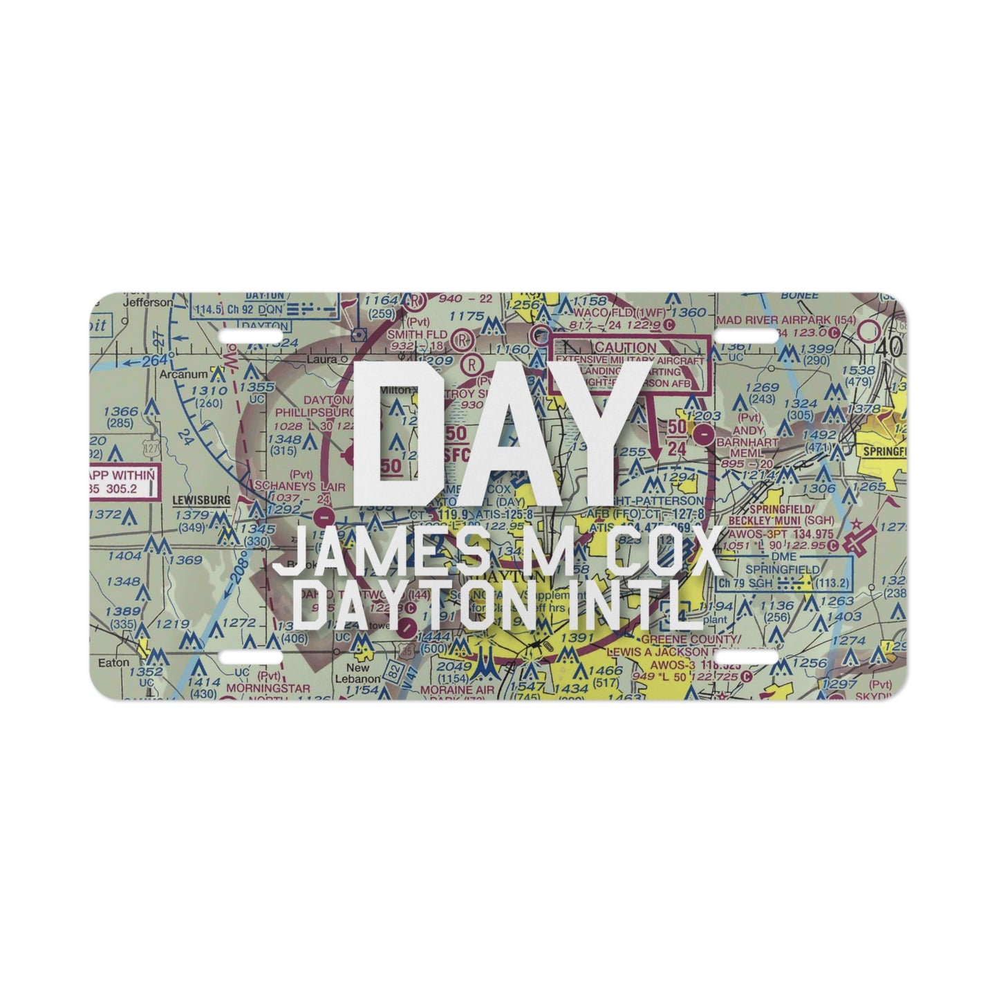 DAY Vanity Plate | James M Cox Dayton International Airport Vanity Plate