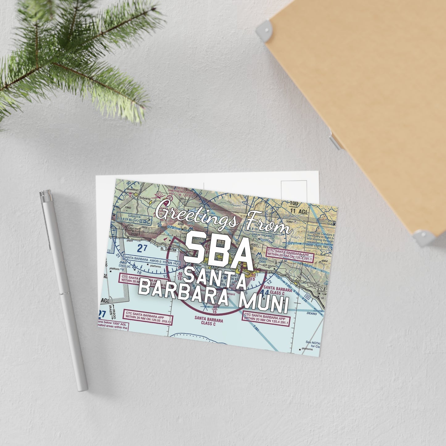 SBA Postcard | Santa Barbara Municipal Airport Card