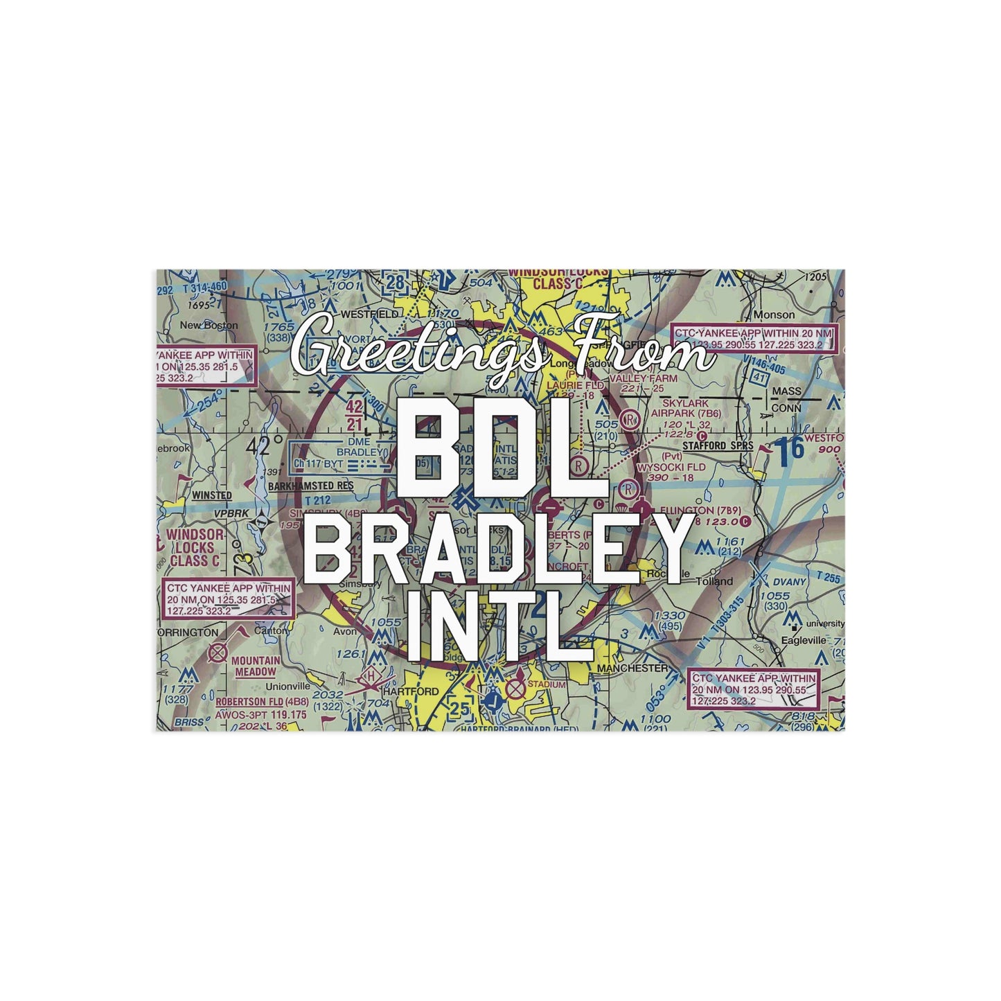 BDL Postcard | Bradley International Airport Card