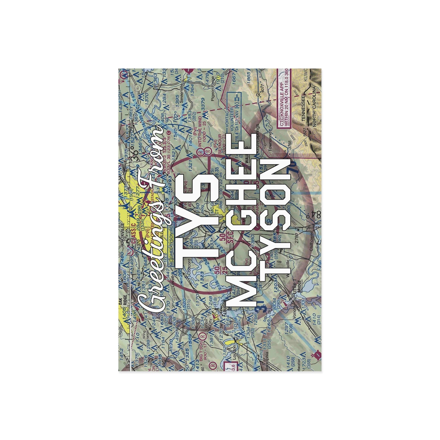 TYS Postcard | Mc Ghee Tyson Airport Card