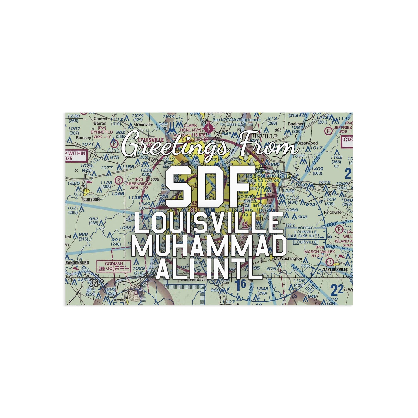 SDF Postcard | Louisville Muhammad Ali International Airport Card