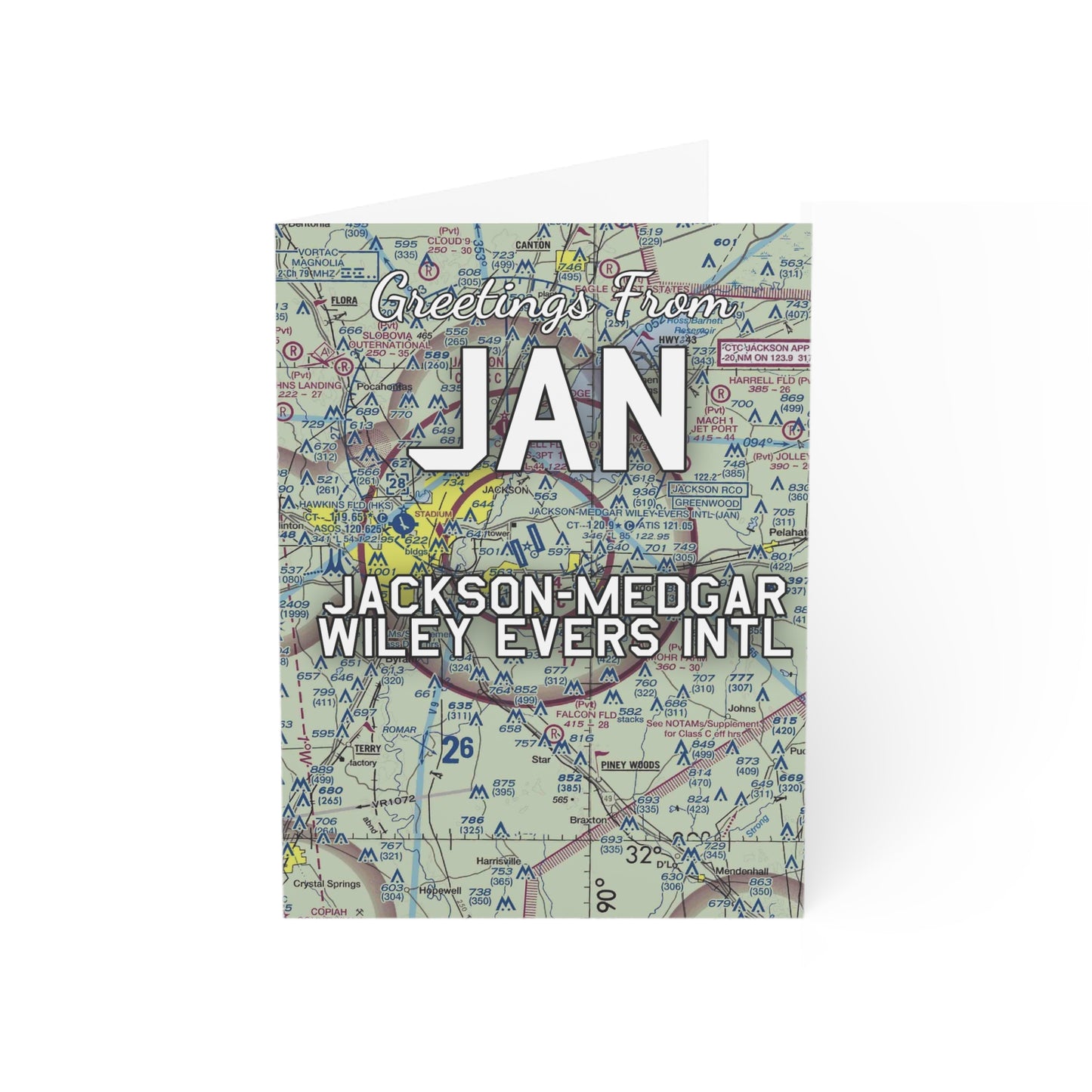 JAN Greeting Cards | Jackson-Medgar Wiley Evers International Airport Cards