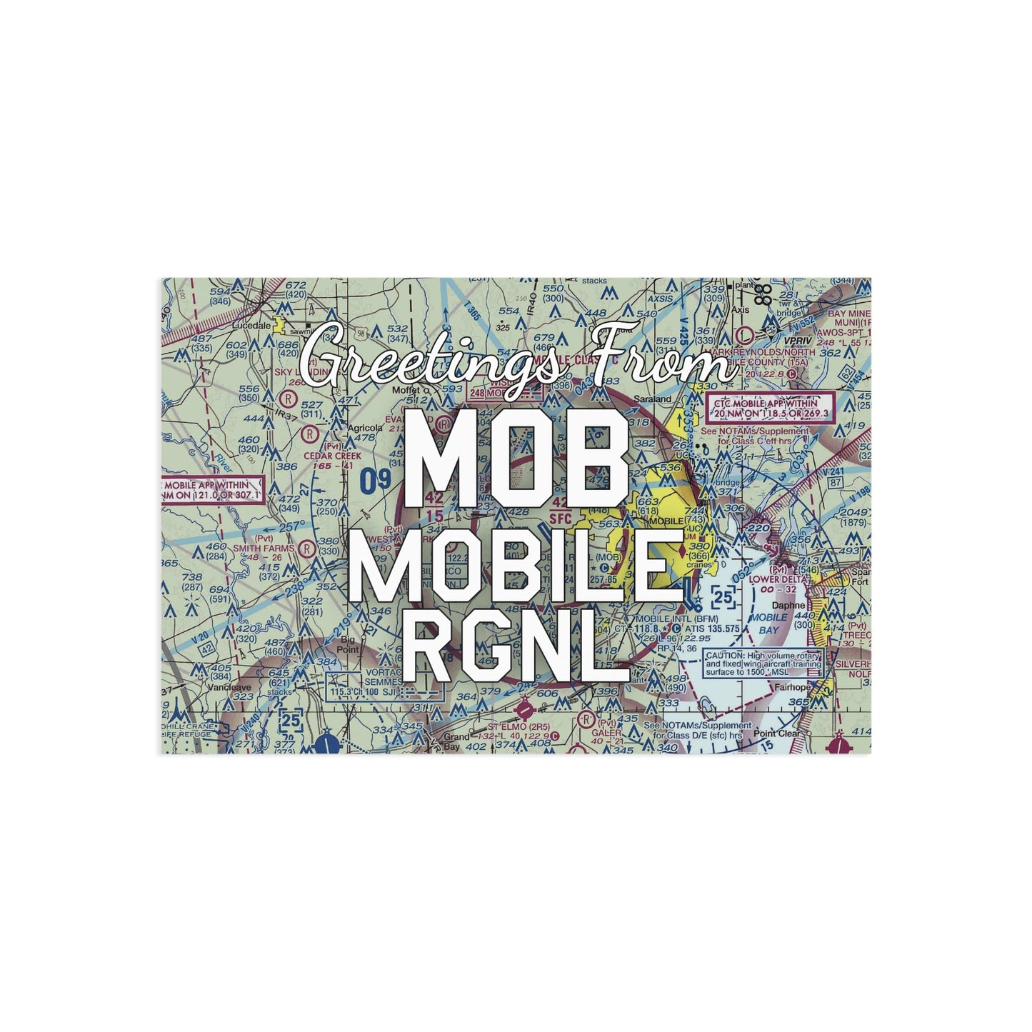 MOB Postcard | Mobile Regional Airport Card