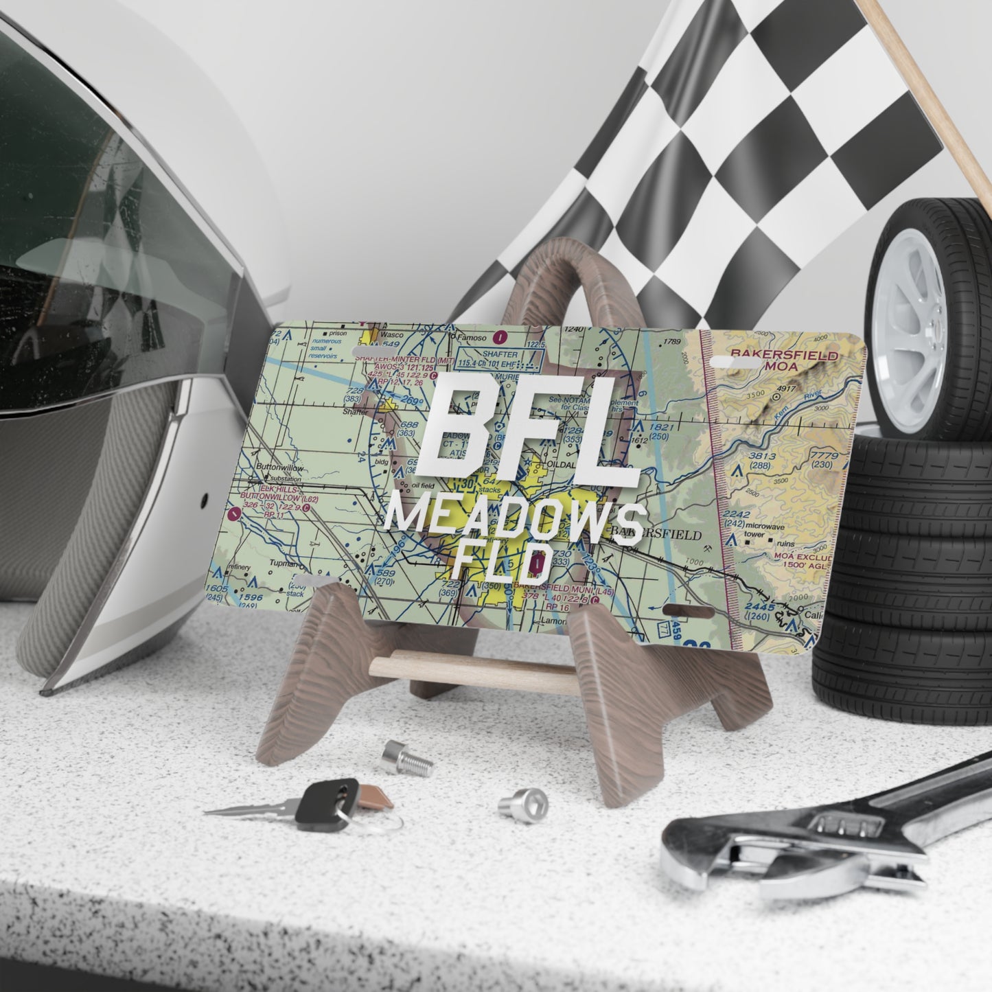 BFL Vanity Plate | Meadows Field Airport Vanity Plate