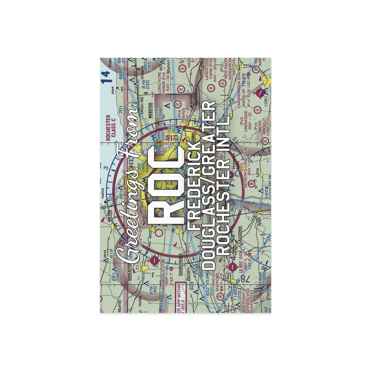 ROC Postcard | Frederick Douglass/Greater Rochester International Airport Card