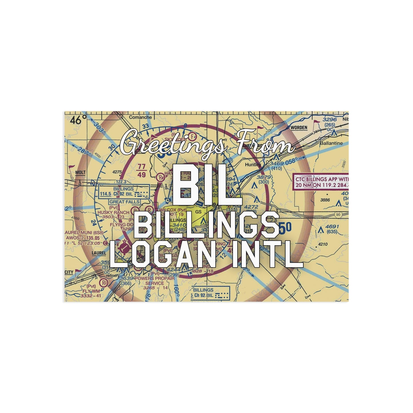 BIL Postcard | Billings Logan International Airport Card