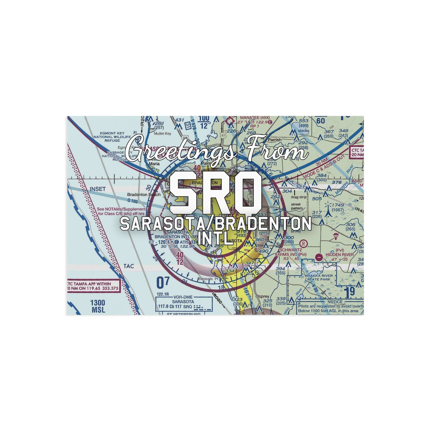 SRQ Postcard | Sarasota/Bradenton International Airport Card