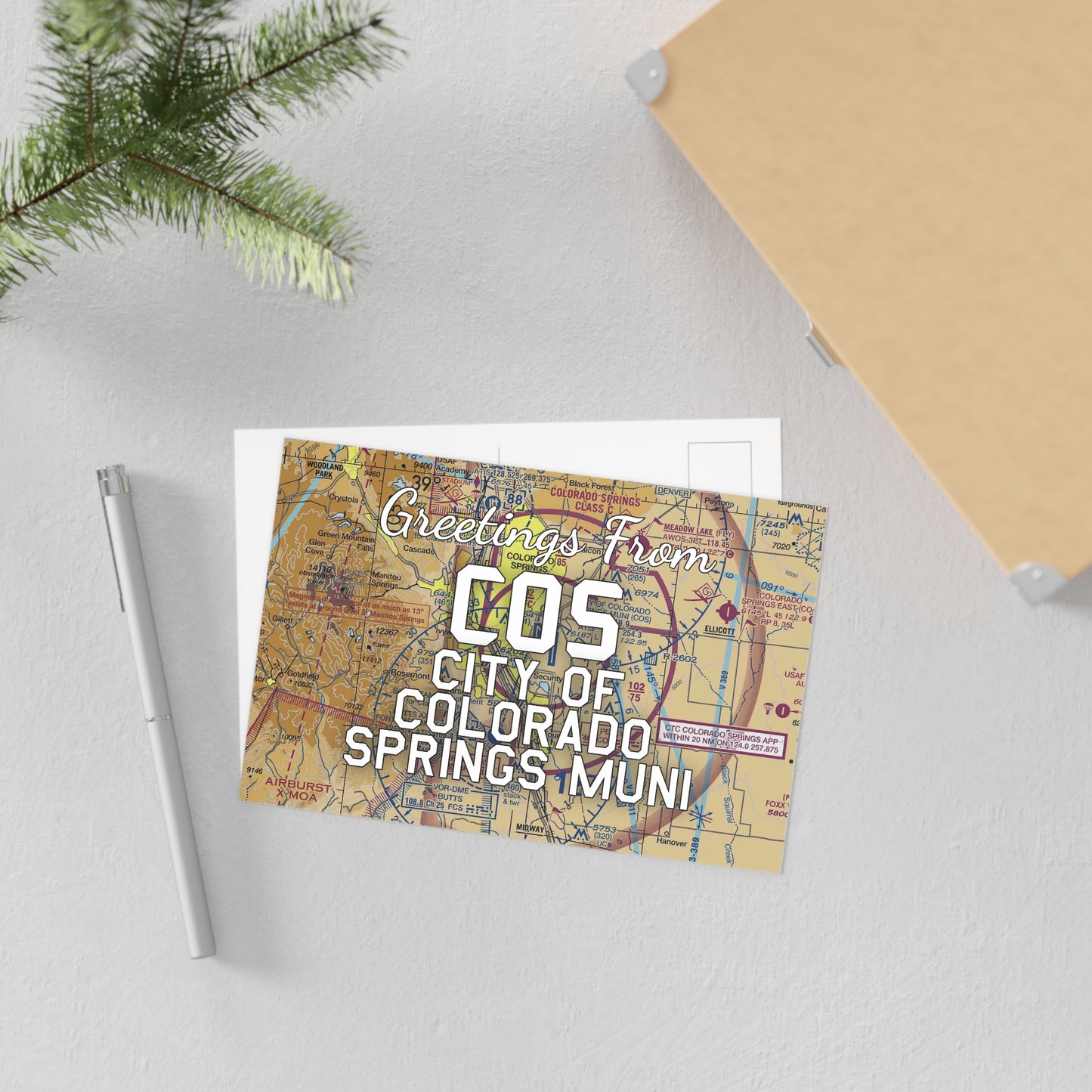 COS Postcard | City of Colorado Springs Municipal Airport Card