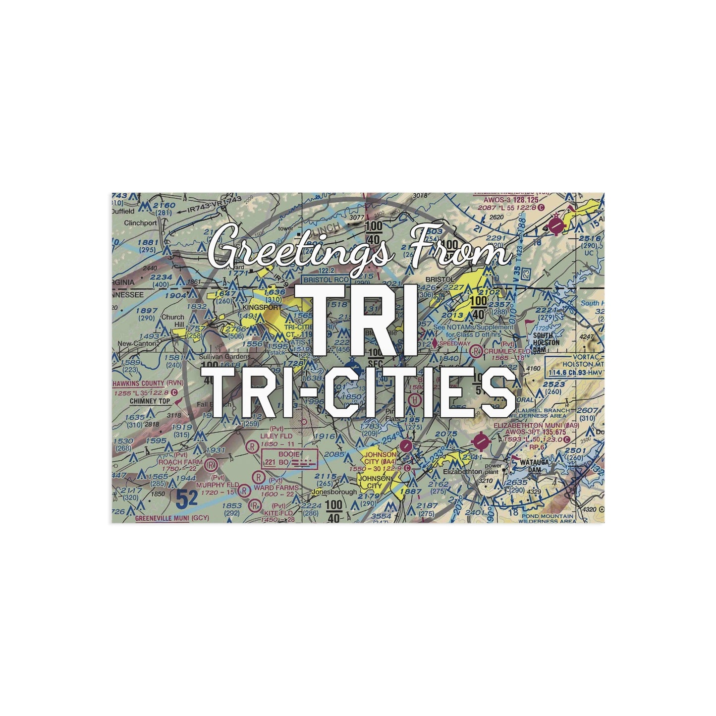 TRI Postcard | Tri-Cities Airport Card