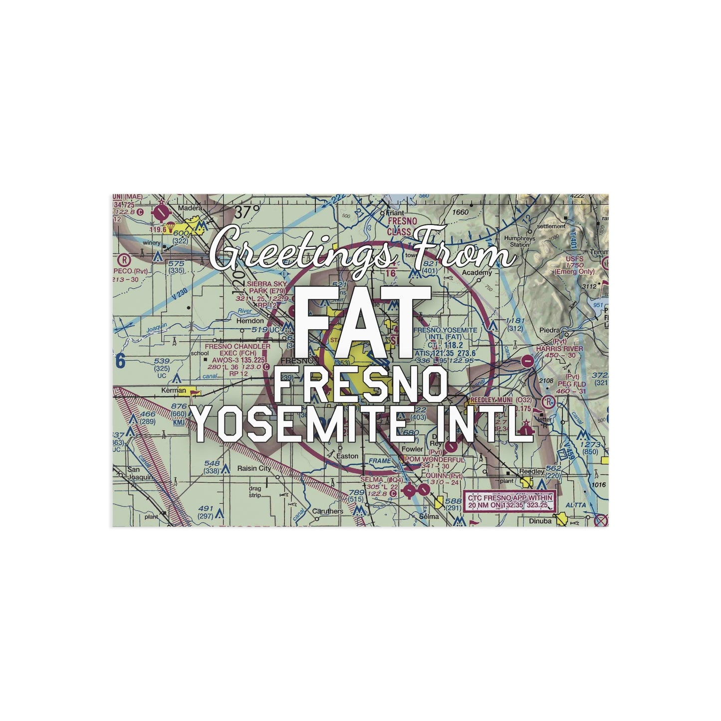 FAT Postcard | Fresno Yosemite International Airport Card