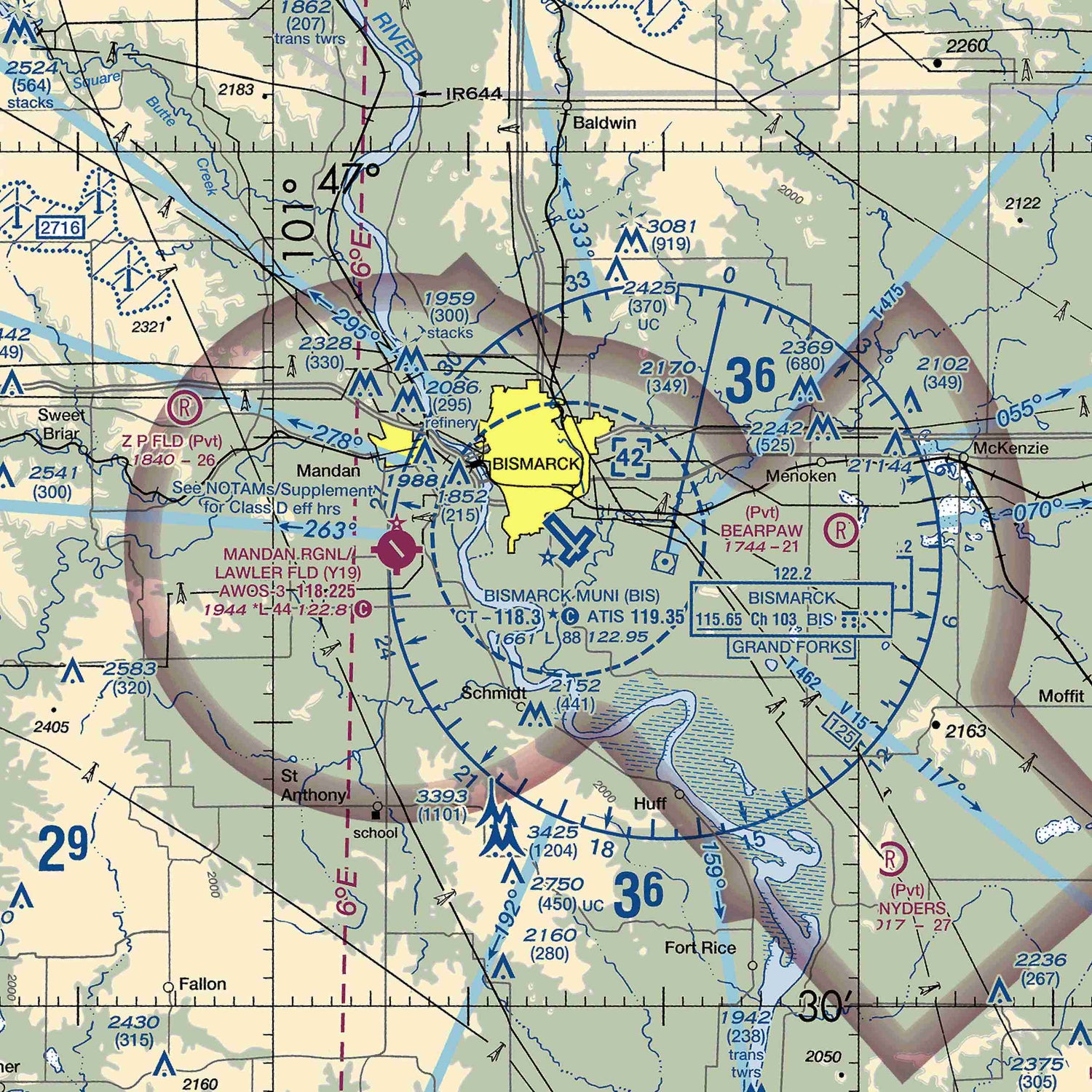 BIS - VFR Chart