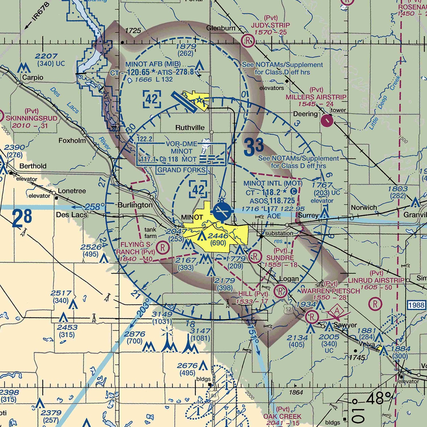 MOT - VFR Chart