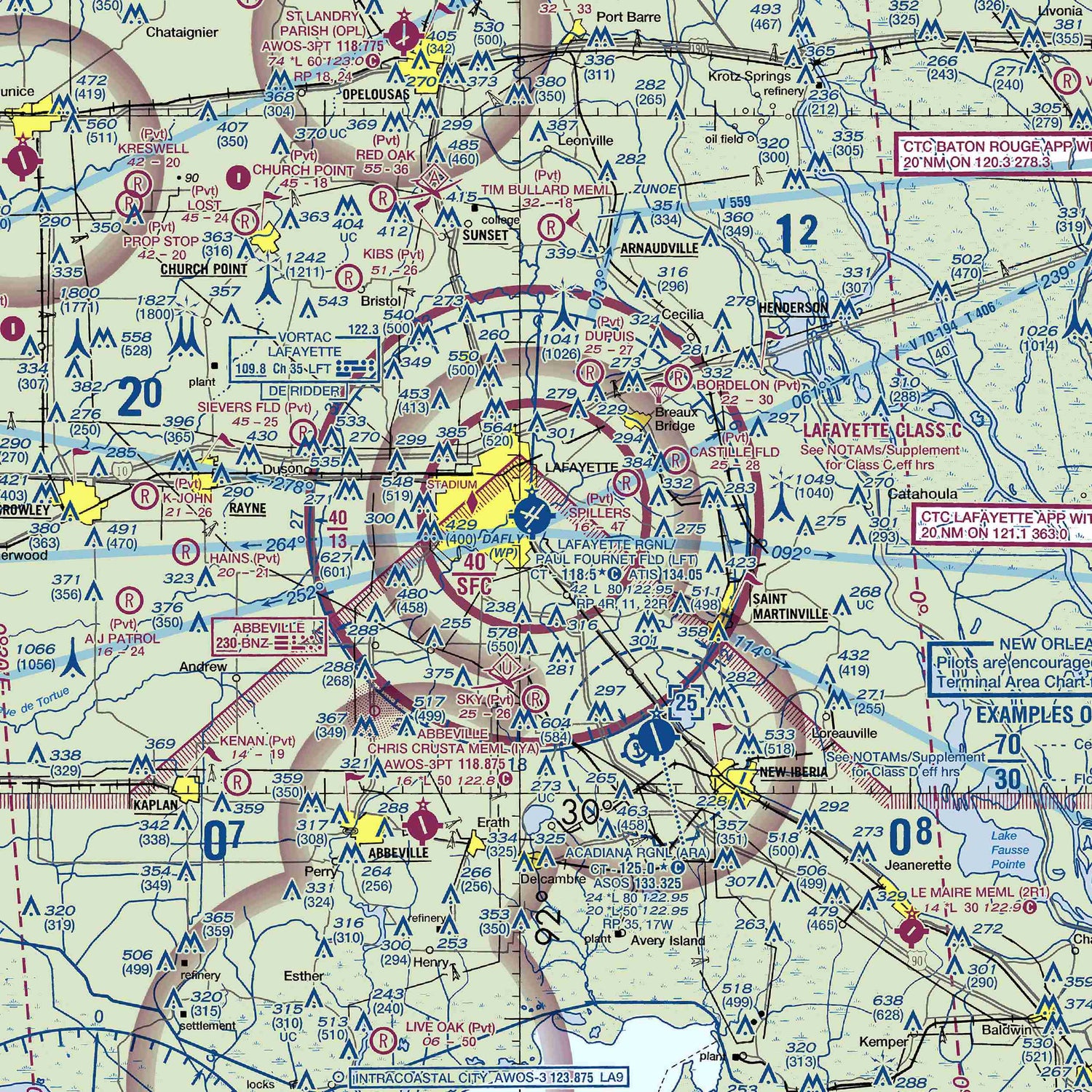 LFT - VFR Chart