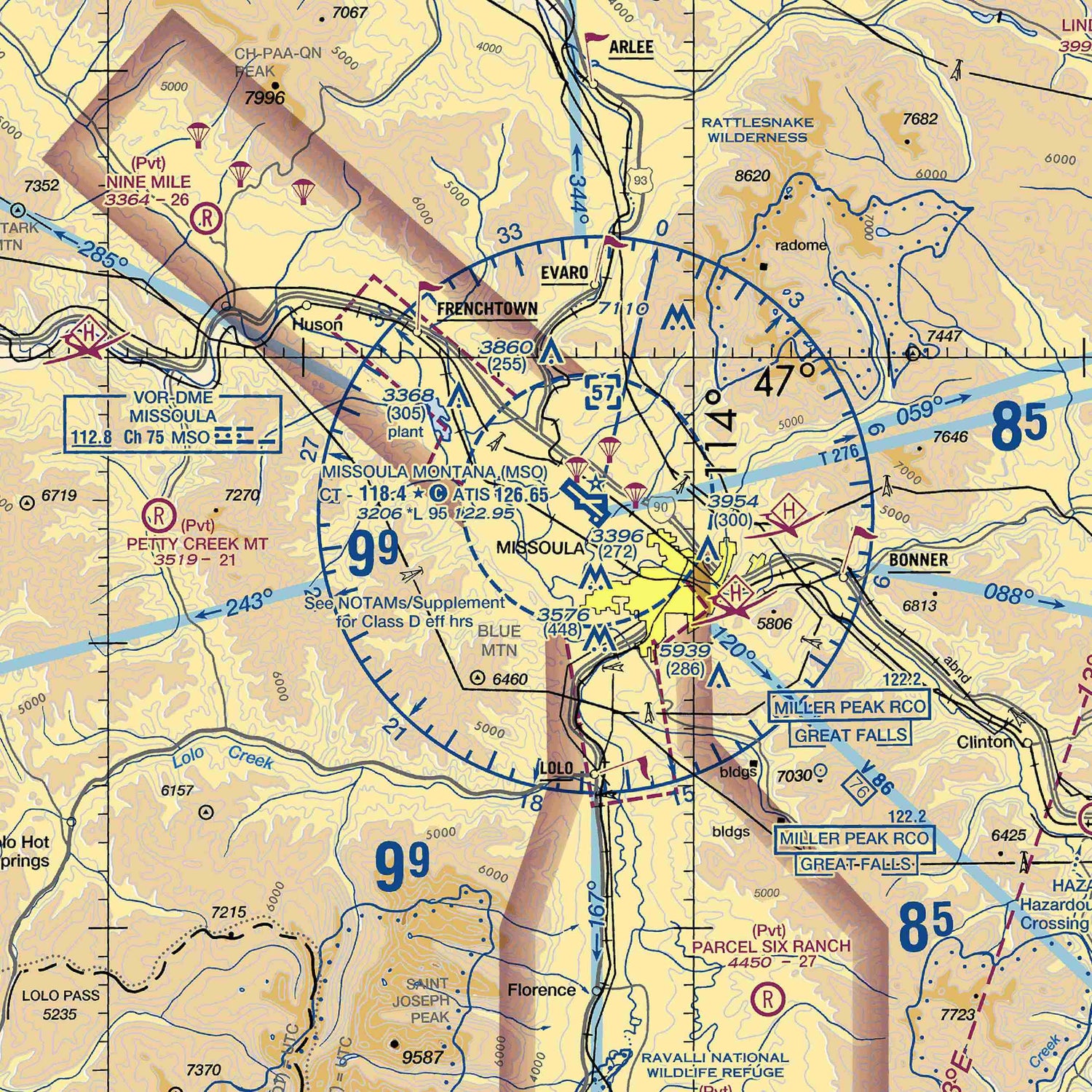 MSO - VFR Chart