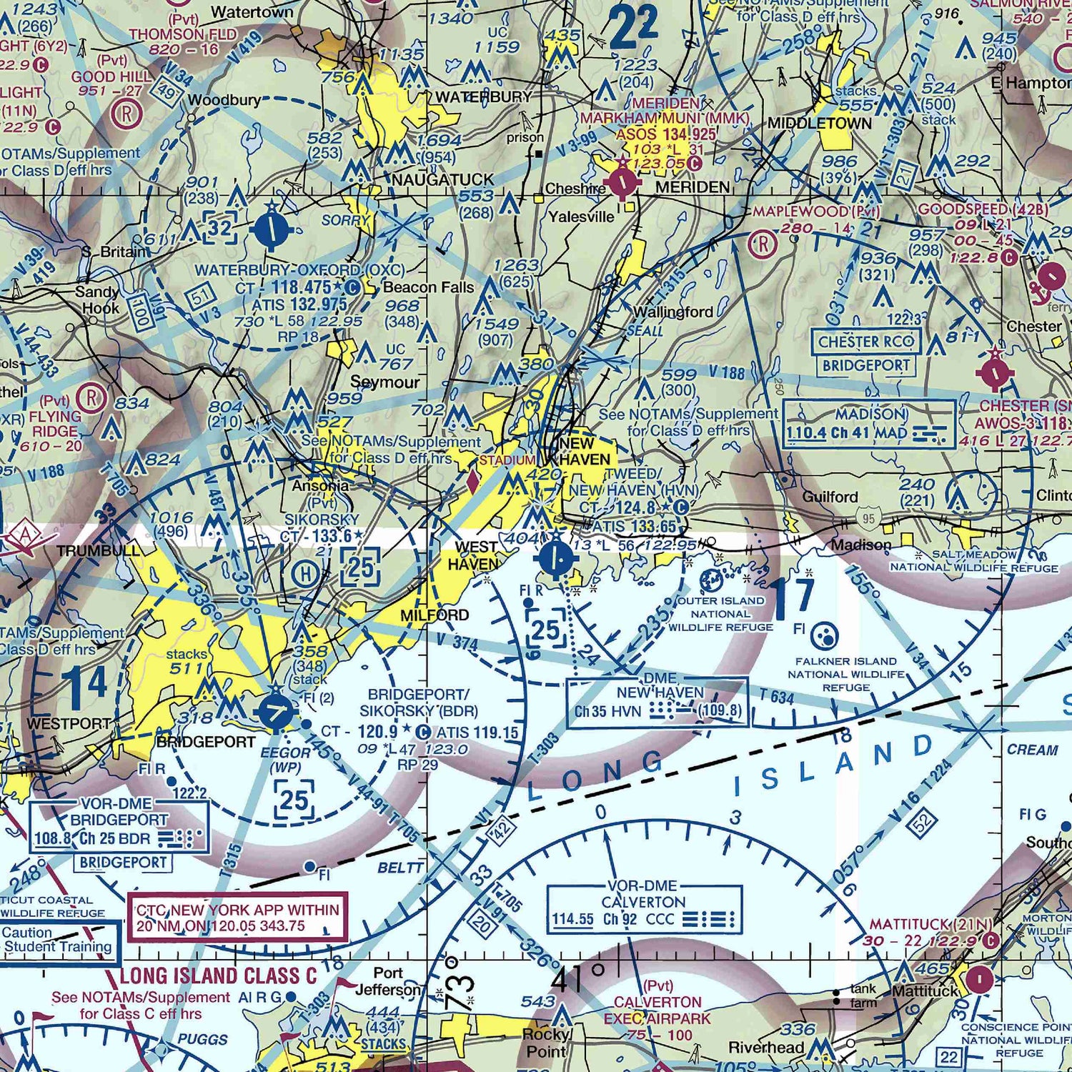 HVN - VFR Chart