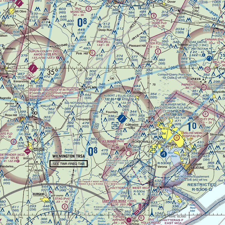 OAJ - VFR Chart