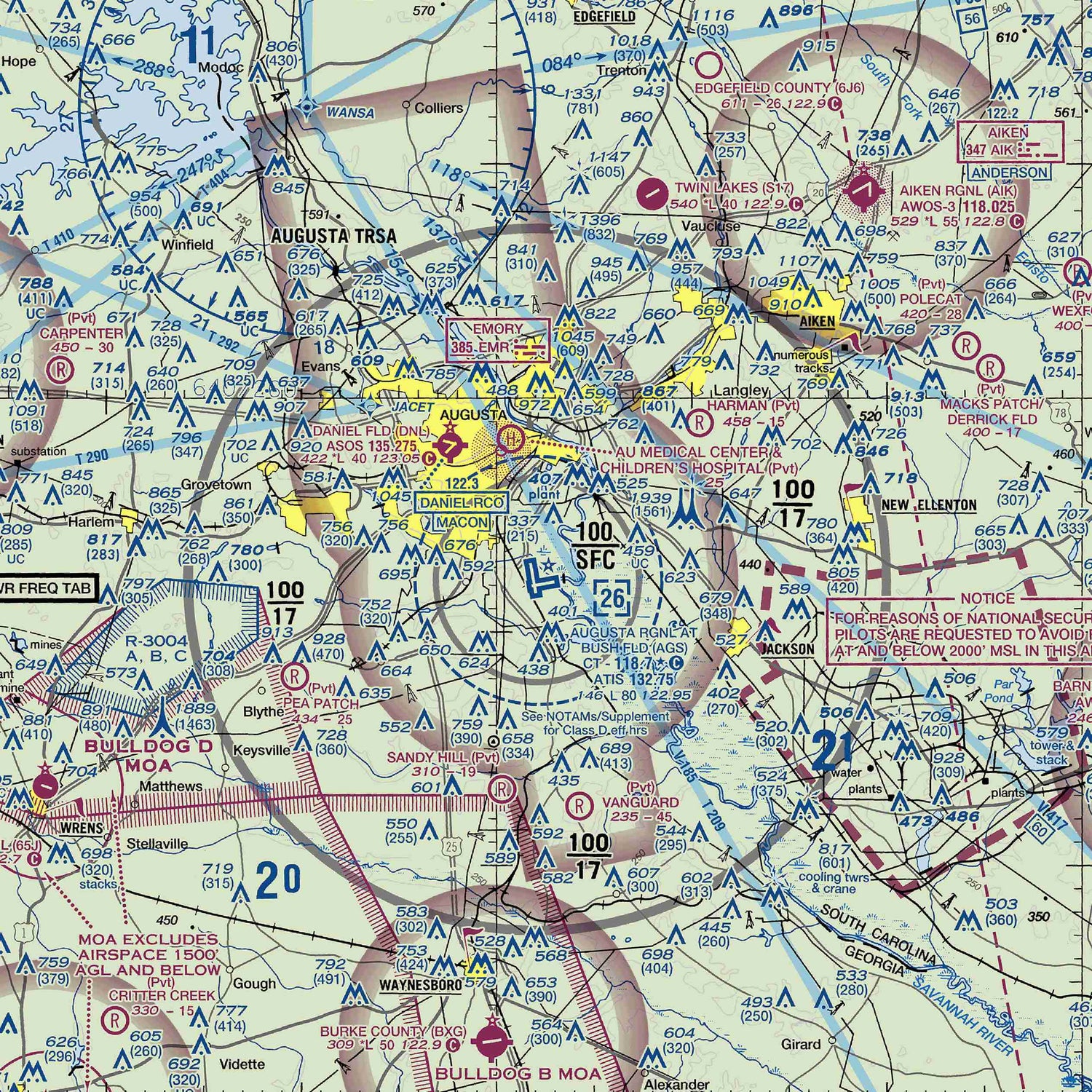 AGS - VFR Chart