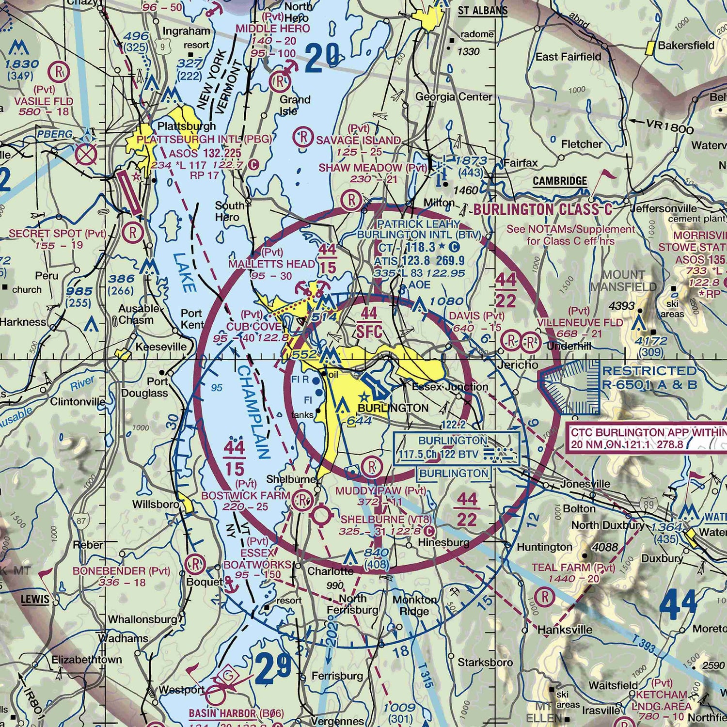 BTV - VFR Chart