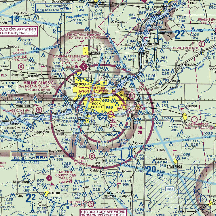 MLI - VFR Chart