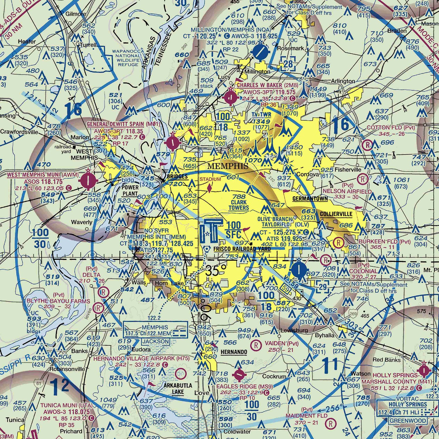 MEM - VFR Chart