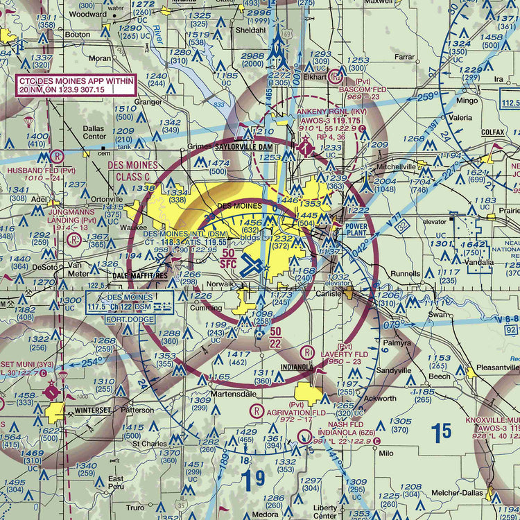 DSM - VFR Chart