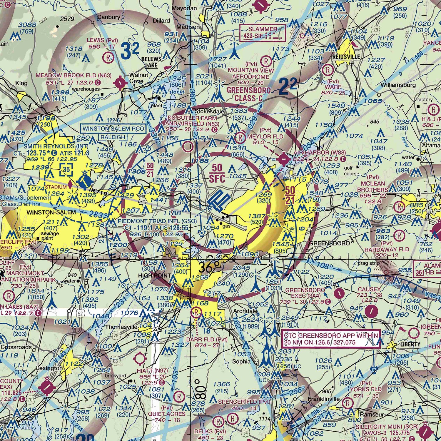 GSO - VFR Chart