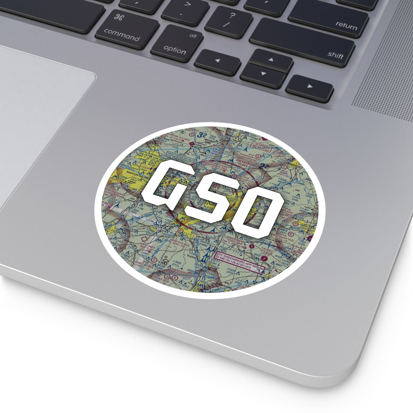 GSO Round Sticker | Piedmont Triad International Airport Sticker