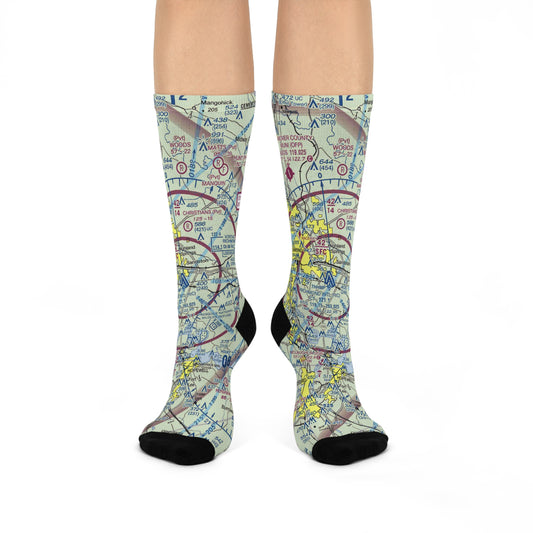 RIC Cushioned Crew Socks | Richmond International Airport Socks