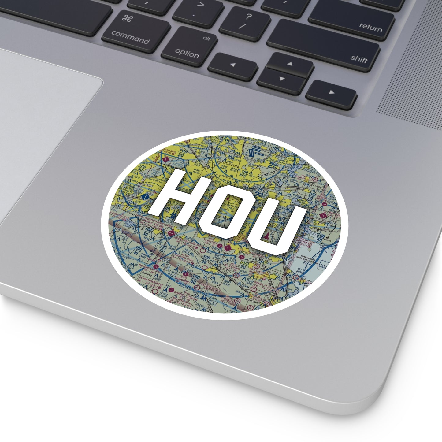 HOU Round Sticker | William P Hobby Airport Sticker