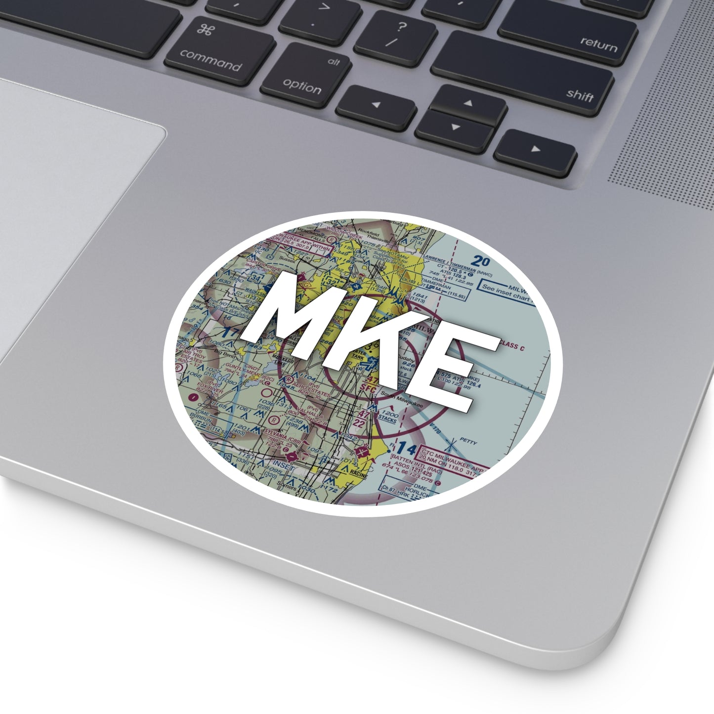 MKE Round Sticker | General Mitchell International Airport Sticker