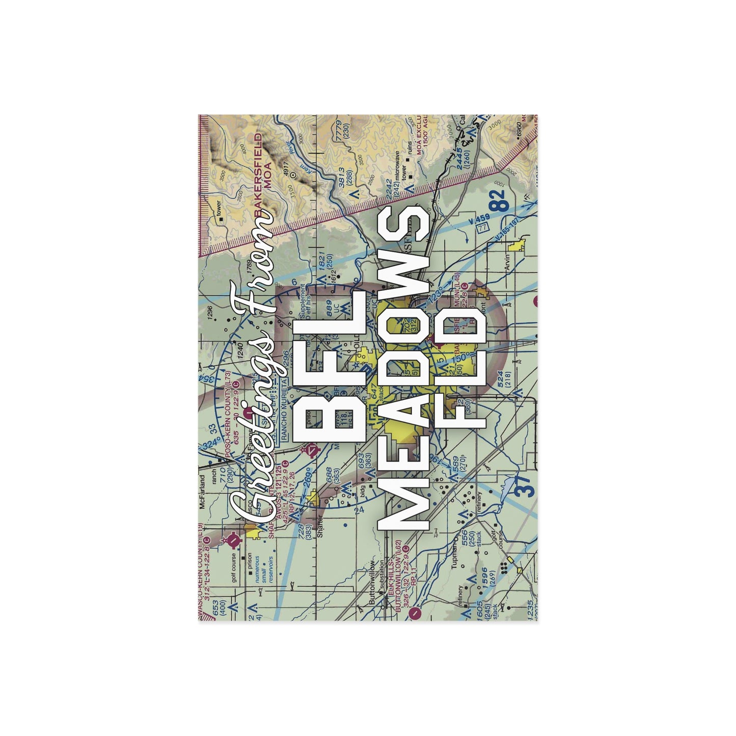 BFL Postcard | Meadows Field Airport Card