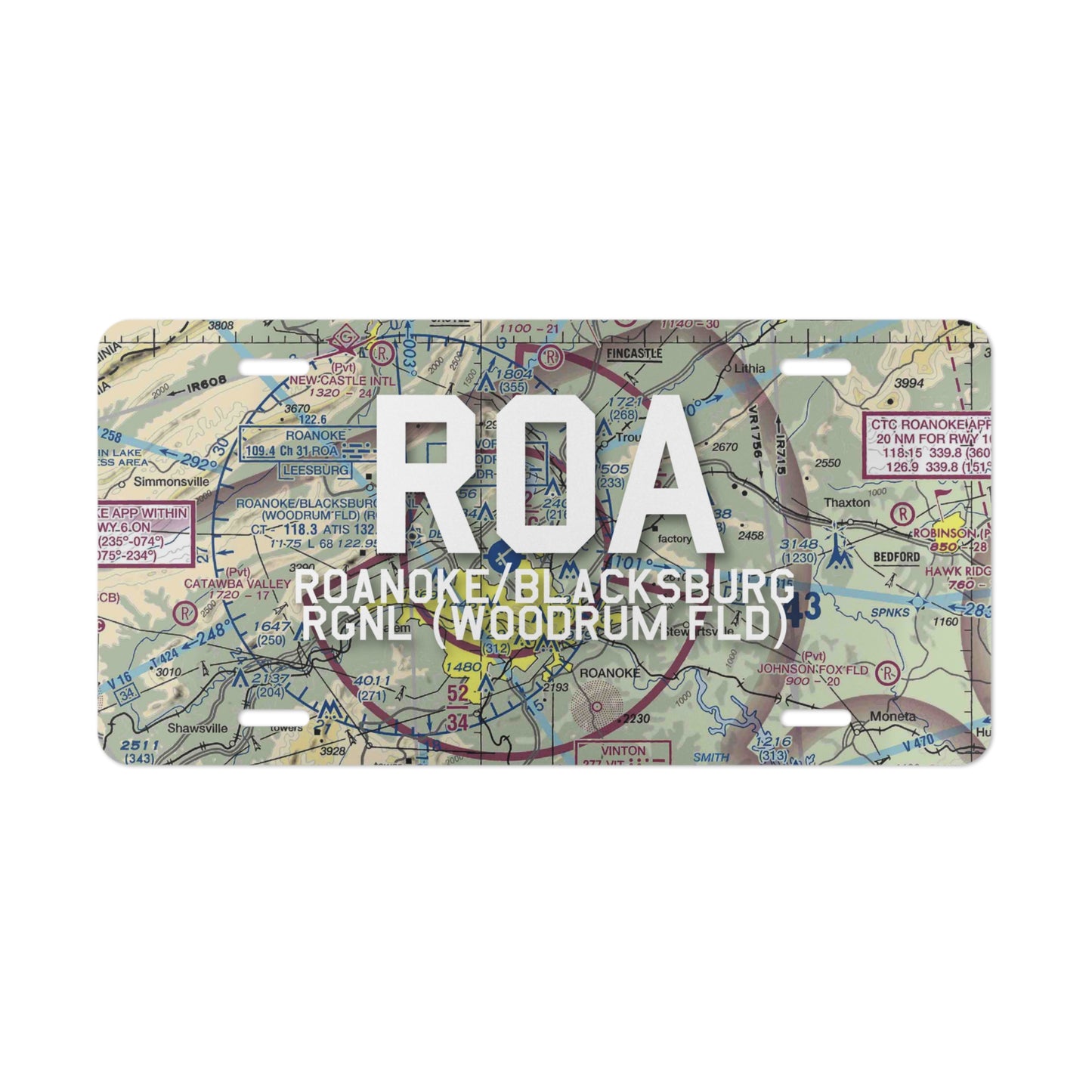 ROA Vanity Plate | Roanoke/Blacksburg Regional (Woodrum Field) Airport Vanity Plate