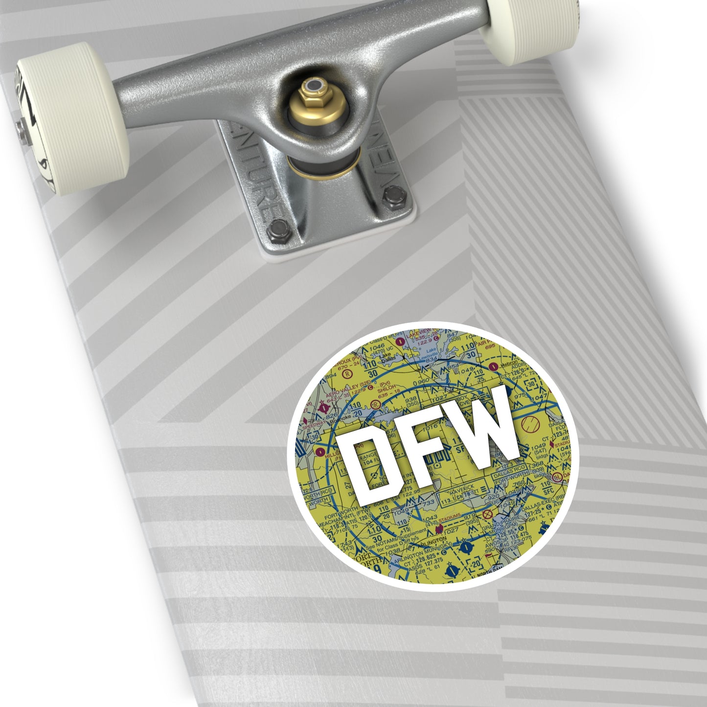 DFW Round Sticker | Dallas-Fort Worth International Sticker