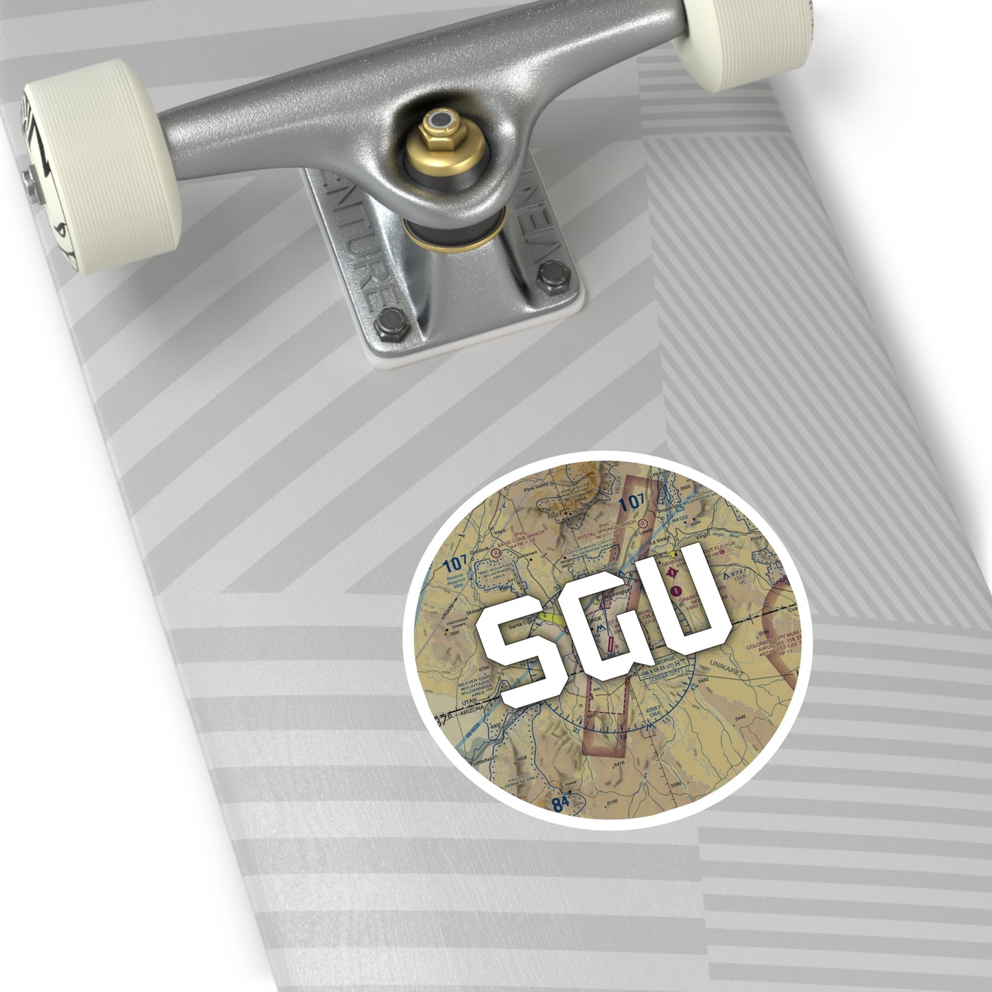 SGU Round Sticker | St George Regional Airport Sticker