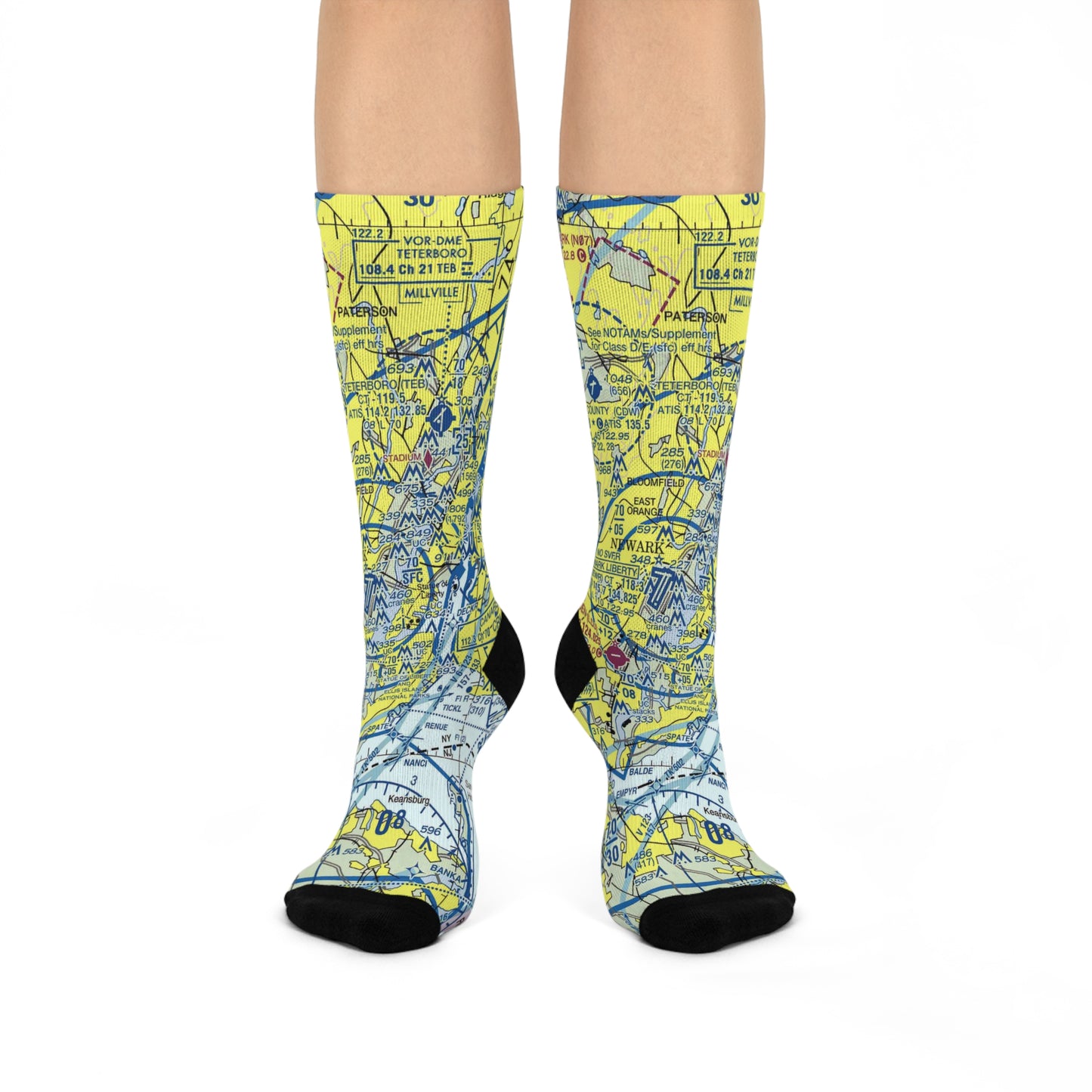 EWR Cushioned Crew Socks | Newark Liberty International Airport Socks