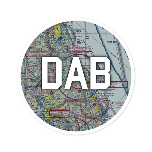 DAB Round Sticker | Daytona Beach International Airport Sticker