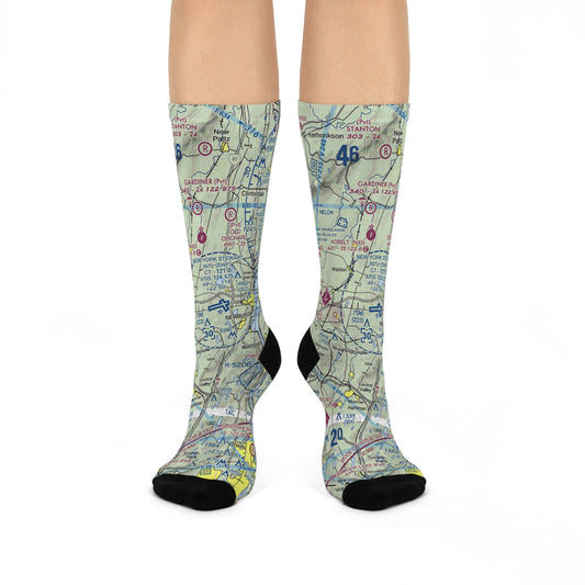 SWF Cushioned Crew Socks | New York Stewart International Airport Socks