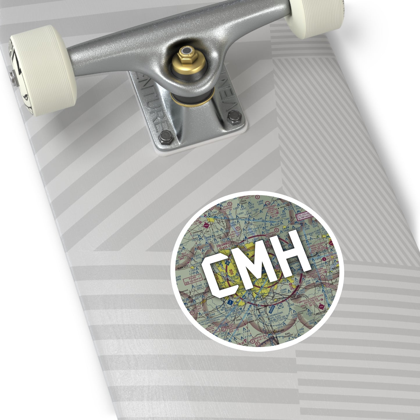 CMH Round Sticker | John Glenn Columbus International Airport Sticker