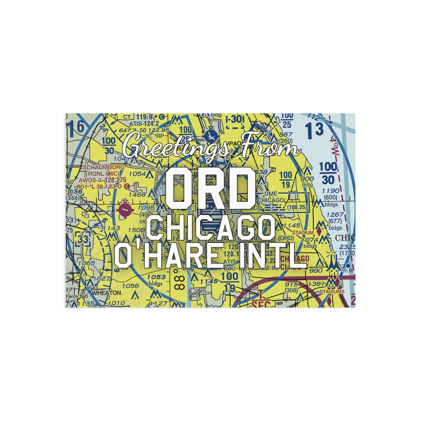 ORD Postcard | Chicago O'Hare International Airport Card