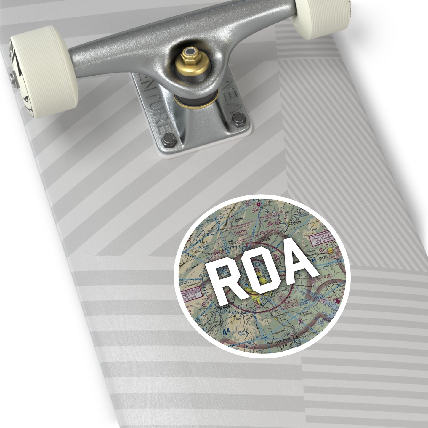 ROA Round Sticker | Roanoke/Blacksburg Regional (Woodrum Field) Airport Sticker